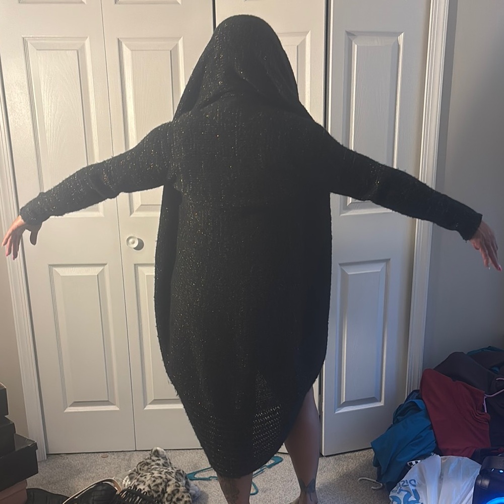 Forever 21 Black Hooded Cape